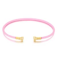 Simple Style Solid Color Stainless Steel 18k Gold Plated Bangle sku image 3