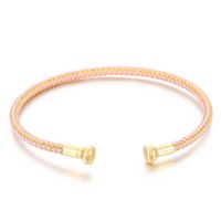 Simple Style Solid Color Stainless Steel 18k Gold Plated Bangle sku image 18