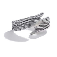 Vintage Style Angel Alloy Plating Couple Open Rings sku image 1