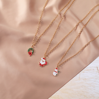 Retro Vintage-stil Weihnachtsbaum Rostfreier Stahl Legierung Emaille Überzug Vergoldet Halskette Mit Anhänger main image 10