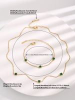 Wholesale Lady Solid Color Titanium Steel Plating Gold Plated Bracelets Necklace main image 7