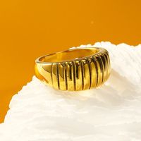 Lady Stripe Titanium Steel Plating Rings main image 2