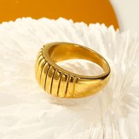 Lady Stripe Titanium Steel Plating Rings main image 1