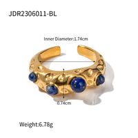 Ig Style Pearl Stainless Steel Plating 18k Gold Plated Open Rings sku image 2