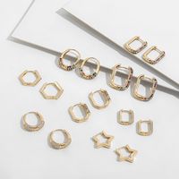 1 Pair Ig Style Solid Color Inlay Alloy Rhinestones Earrings main image 4