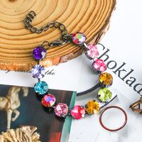 Casual Shiny Geometric Alloy Inlay Artificial Gemstones Women's Bracelets main image 4
