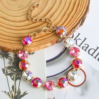 Casual Shiny Geometric Alloy Inlay Artificial Gemstones Women's Bracelets main image 8