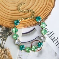 Casual Shiny Geometric Alloy Inlay Artificial Gemstones Women's Bracelets main image 7