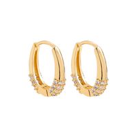 1 Pair Ig Style Solid Color Inlay Alloy Rhinestones Earrings sku image 1