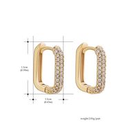 1 Pair Ig Style Solid Color Inlay Alloy Rhinestones Earrings sku image 2