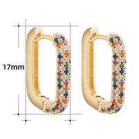 1 Pair Ig Style Solid Color Inlay Alloy Rhinestones Earrings main image 3