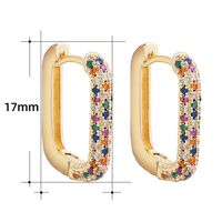 1 Pair Ig Style Solid Color Inlay Alloy Rhinestones Earrings sku image 3