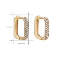 1 Pair Ig Style Solid Color Inlay Alloy Rhinestones Earrings sku image 4