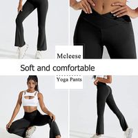 Sports Solid Color Spandex Polyester Active Bottoms Flared Pants main image 2