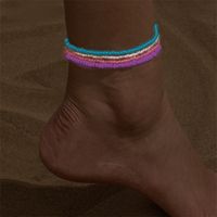 Elegant Beach Simple Style Solid Color Synthetic Resin Women's Anklet main image 1