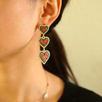 1 Pair Classic Style Heart Shape Alloy Drop Earrings main image 5