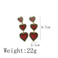 1 Pair Classic Style Heart Shape Alloy Drop Earrings main image 3