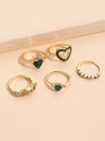 Elegant Lady Geometric Heart Shape Artificial Rhinestones Alloy Wholesale Rings main image 5