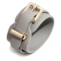 Ins Style Solid Color Pu Leather Alloy Wholesale Bangle sku image 6