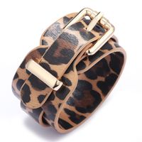 Ins Style Solid Color Pu Leather Alloy Wholesale Bangle sku image 2