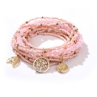 Fashion Leaf Tree Alloy Agate Beaded Plating Bracelets main image 7