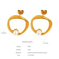1 Pair Elegant Luxurious Queen Heart Shape Plating Inlay Alloy Artificial Pearls 18k Gold Plated Drop Earrings Ear Studs sku image 4