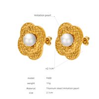 1 Pair Elegant Luxurious Queen Heart Shape Plating Inlay Alloy Artificial Pearls 18k Gold Plated Drop Earrings Ear Studs sku image 6