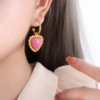 1 Pair Elegant Luxurious Queen Heart Shape Plating Inlay Alloy Artificial Pearls 18k Gold Plated Drop Earrings Ear Studs sku image 14