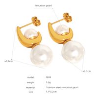 1 Pair Elegant Luxurious Queen Heart Shape Plating Inlay Alloy Artificial Pearls 18k Gold Plated Drop Earrings Ear Studs sku image 18