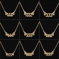 201 Stainless Steel 18K Gold Plated Simple Style Plating Number Pendant Necklace main image 1