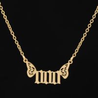 201 Stainless Steel 18K Gold Plated Simple Style Plating Number Pendant Necklace sku image 11