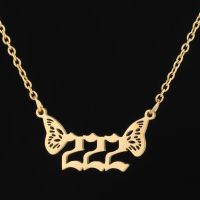 201 Stainless Steel 18K Gold Plated Simple Style Plating Number Pendant Necklace sku image 13