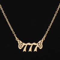201 Stainless Steel 18K Gold Plated Simple Style Plating Number Pendant Necklace sku image 18