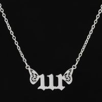 201 Stainless Steel 18K Gold Plated Simple Style Plating Number Pendant Necklace sku image 2