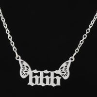 201 Stainless Steel 18K Gold Plated Simple Style Plating Number Pendant Necklace sku image 7