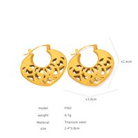 1 Pair Ig Style Streetwear Geometric Plating Titanium Steel 18k Gold Plated Earrings sku image 13