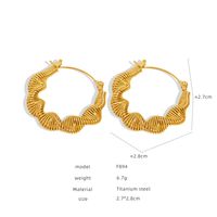1 Pair Ig Style Streetwear Geometric Plating Titanium Steel 18k Gold Plated Earrings sku image 2