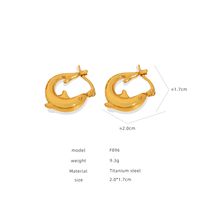 1 Pair Ig Style Streetwear Geometric Plating Titanium Steel 18k Gold Plated Earrings sku image 15