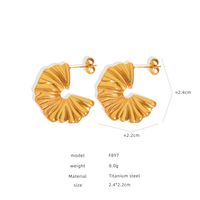 1 Pair Ig Style Streetwear Geometric Plating Titanium Steel 18k Gold Plated Earrings sku image 12