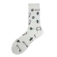 Men's Casual Animal Vegetable Notes Cotton Ankle Socks A Pair sku image 34