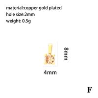 Simple Style Round Copper Plating Inlay Zircon 18k Gold Plated Charms sku image 5