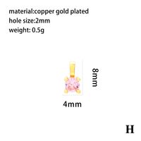 Simple Style Round Copper Plating Inlay Zircon 18k Gold Plated Charms sku image 6