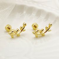 1 Pair Basic Simple Style Star Moon Heart Shape Plating 304 Stainless Steel 14K Gold Plated Ear Studs main image 7