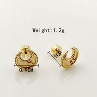 1 Pair Basic Simple Style Star Moon Heart Shape Plating 304 Stainless Steel 14K Gold Plated Ear Studs sku image 5