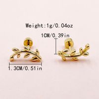 1 Pair Basic Simple Style Star Moon Heart Shape Plating 304 Stainless Steel 14K Gold Plated Ear Studs sku image 3