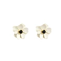 1 Pair Vintage Style Simple Style Roman Style Flower Alloy Ear Studs sku image 2