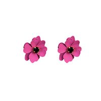 1 Pair Vintage Style Simple Style Roman Style Flower Alloy Ear Studs sku image 1