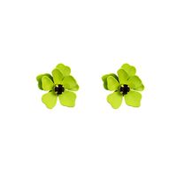 1 Pair Vintage Style Simple Style Roman Style Flower Alloy Ear Studs sku image 4