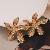 1 Pair Vintage Style Simple Style Roman Style Star Irregular Plating Three-dimensional Alloy Gold Plated Ear Studs main image 1
