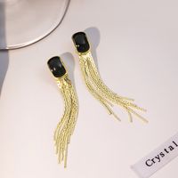 1 Pair Roman Style British Style Tassel Irregular Inlay Alloy Opal Drop Earrings main image 1